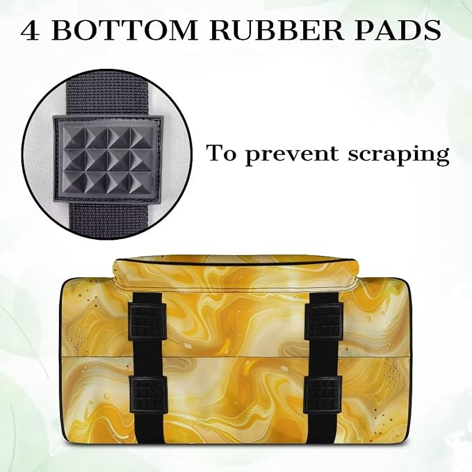 Yellow Marble Sewing Machine Carrying Case Cover Dust Cover with Convenient Pockets for Sewing Accessories Scissors Crochet Hooks - Image 8