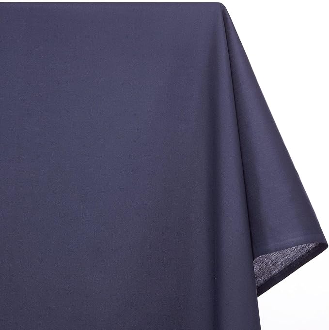 Cotton Polyester Broadcloth (44/45 Inch) Plain Weave Fabric by The Yard - for Sewing Fashion Apparel, Decor, & More (Navy Blue, 5 Yards) - Image 2