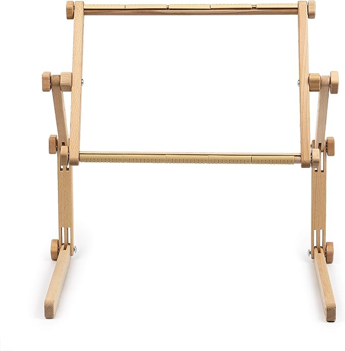 Needlework Table and Lap Hands-Free Stand with Adjustable Frame Made of Organic Beech Wood Tapestry Cross Stitch Embroidery Frame Holder (35х48 cm (13.7" x 18.8")) - Image 5