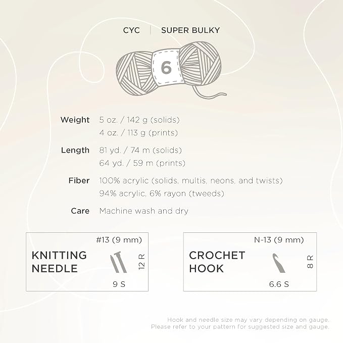 Lion Brand Yarn Hometown Yarn, Super-Bulky Yarn for Knitting, Crocheting, and Crafting, 1 Pack, Dillon Quartz | Super Bulky Acrylic Fiber for Warm Crochet Blankets, Knit Winter Hats, Chunky Cardigans, Soft Scarves, Weaving - Image 4