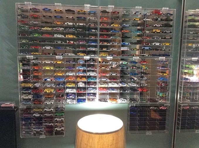 Clear Display Case Wall Cabinet for Hot Small Toy Wheels 1/64 Scale Matchbox Toy Cars Collection Storage Display (56 Slots, 24" X 14") - Image 5