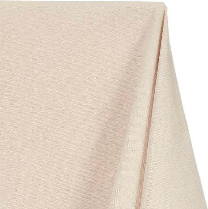 Cotton Duck Canvas Fabric Heavy Duty Outdoor 10 Oz Thick Cloth Material By The Yard & Roll Wholesale - Natural (1 Yard) - Image 2