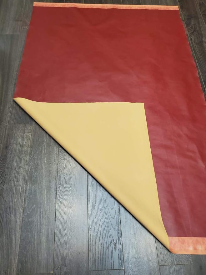NAT Leathers | Burgundy Soft Faux Vegan Leather PU (Peta Approved Vegan) | 3 Yards (108 inch Length x 54 inch Wide) Cut by the Yard | Synthetic Pleather 0.9mm Smooth Nappa Upholstery | 108"x54" - Image 4