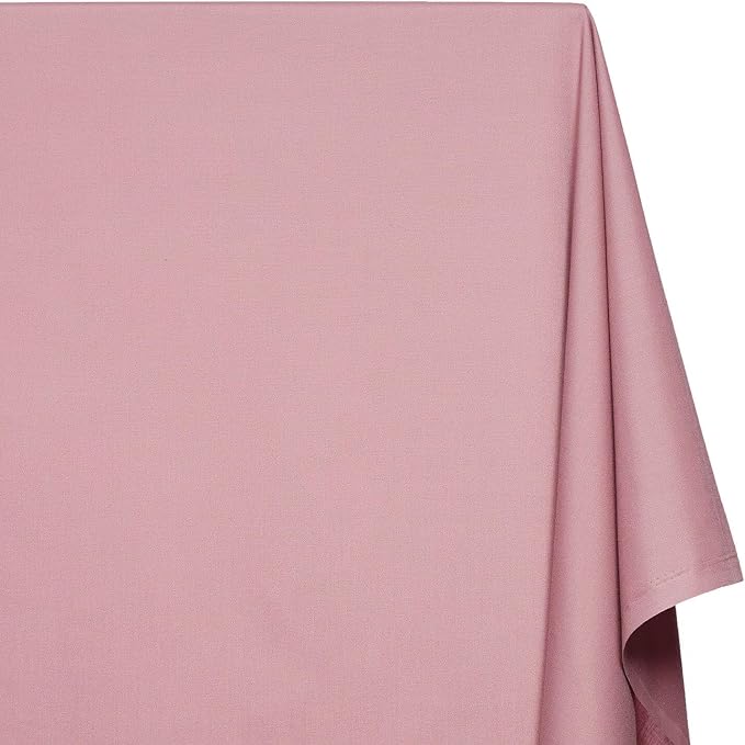 Cotton Broadcloth Fabric Lightweight Soft Solid Woven Polyester Blend By The Yard & Wholesale - Dusty Rose (20 Yards) - Image 2