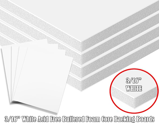 Foam Board 8.5x11 5PK Foam Core Boards 3/16 Thick Foam Poster Board White Foamboard 8.5x11 Large Acid Free Foamcore Sheets, Polystyrene Rigid Foamboard Large Foamcore Backing for Backdrop, Display - Image 7