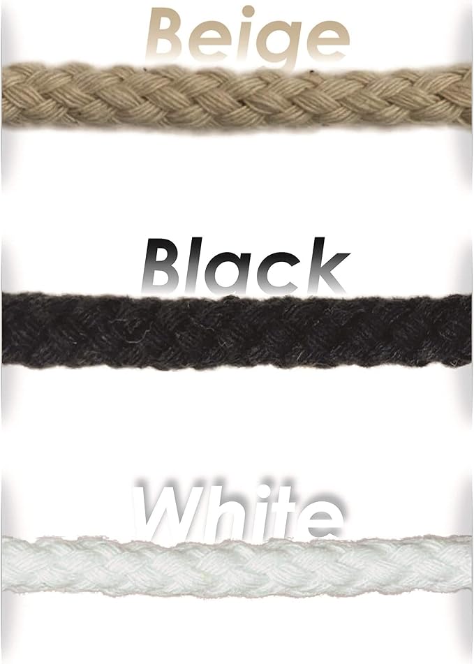 Beyond Trim Drawstring Cord Rope - 100% Cotton Replacement Piping Drawcord Clothing Sewing DIY Crafts 80B Black 5 Yards - Image 5