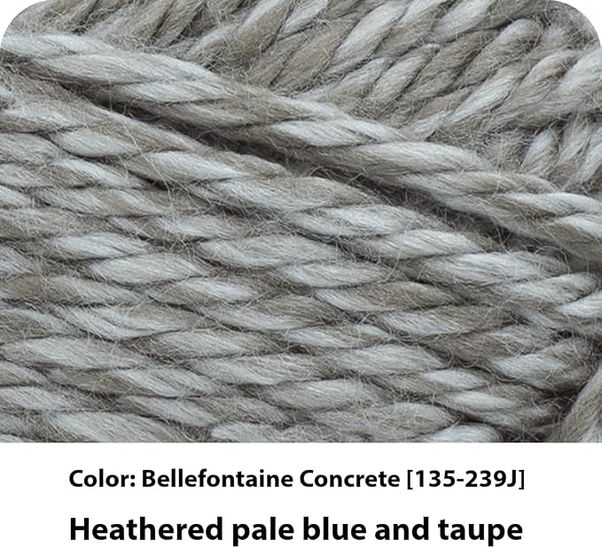 Lion Brand Yarn Hometown Yarn, Super-Bulky Yarn for Knitting, Crocheting, and Crafting, 1 Pack, Bellefontaine Concrete | Super Bulky Acrylic Fiber for Warm Crochet Blankets, Knit Winter Hats, Chunky Cardigans, Soft Scarves, Weaving - Image 2