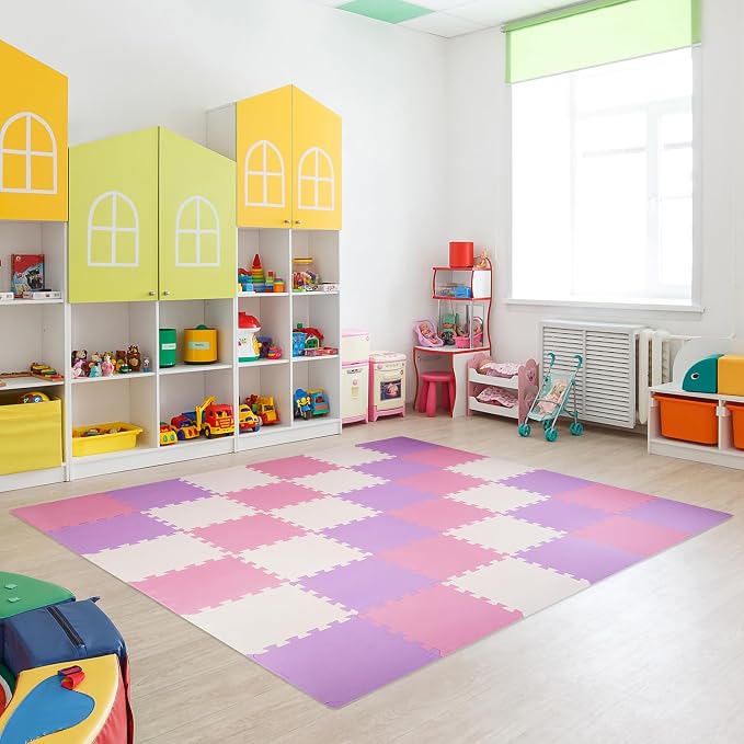 BalanceFrom Foam Floor Tiles for Kids - Non-Toxic Comfortable Baby Play Mat and Interlocking Foam Tiles for Crawling & Development, Soft Play Mat for Babies, 36 Tiles Cover 36 SQ SF - Image 8