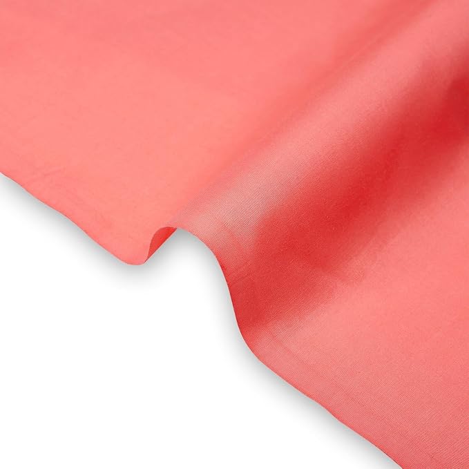Cotton Polyester Broadcloth (44/45 Inch) Plain Weave Fabric by The Yard - for Sewing Fashion Apparel, Decor, & More (Coral, 5 Yards) - Image 3