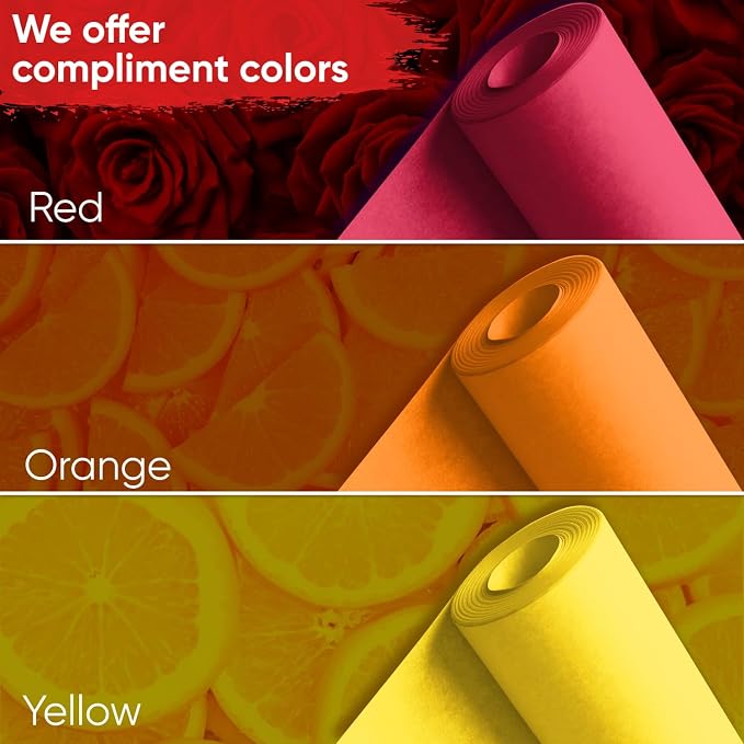 USA Made 36" x 1200" Red Kraft Paper Roll, 45 lbs Thickness, American Quality Colored Kraft Paper for School, Poster Arts, Bulletin Board - Odorless, Non-Toxic, Safe for Kids | American Quality Colored Kraft Paper for School, Poster Arts, Bulletin Boar... - Image 6