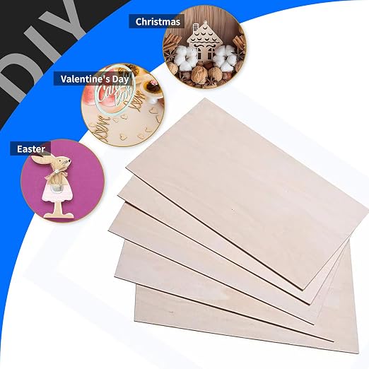36 Pack Basswood Sheets Board 1/8 Inch Unfinished Wood,3mm Plywood for Laser Cutting,Boards for Crafts for DIY Plywood Sheets Unfinished Wood for Laser Cutting (18inchx18inch) - Image 6
