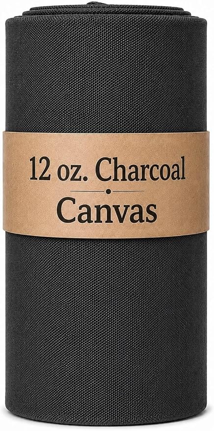Sedona Designz Charcoal Cotton Duck Canvas 12oz - 62" Wide Fabric by The Yard - Heavy Duty, Durable for Upholstery, Crafts, and Home Décor by SedonaDesignz