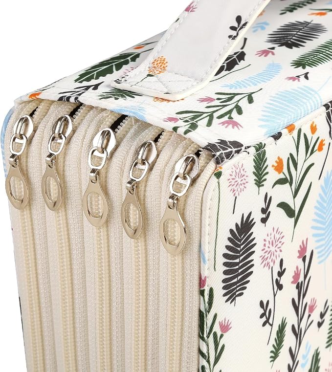 250 Slots Colored Pencil Case Organizer, 5 Layer Bag | Twill Oxford fabric,255 elastic loops,detachable handle,for travel,home storage, drawing tools,creative gifts - Image 5