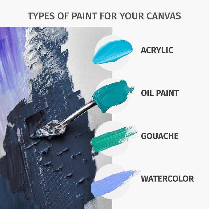 Value Pack of 5 Stretched Canvas 18x36 inch, 1-1/2 (1.5) inch deep for Your Paintings/Artwork/Wall Art/Wall Decor (Pack of 5 Canvas, 18 x 36 inch, Landscape) - Image 6