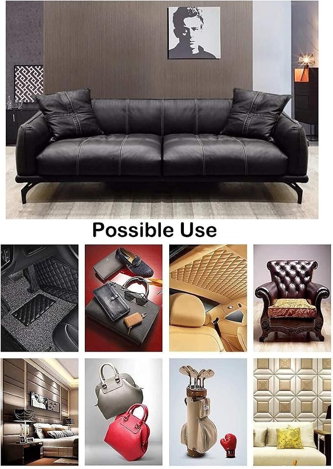 Wento Thick Faux Leather Fabric Soft Skin Grain PU Leather for Furniture Cover Reupholster Sofa Chairs Cushions Vinyl Upholstery (1 Yard, Cinnamon Brown) - Image 7