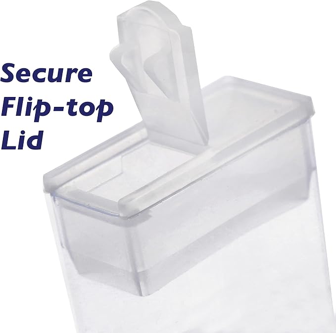 The Beadsmith Clear Plastic Boxes - Rectangle with a Flip Top Cap - 7/16” x 1” x 1-7/8” - Use for Beads, Bath Salts, Wedding & Party Favors, Home or Office Storage - Bag of 100 - Image 3