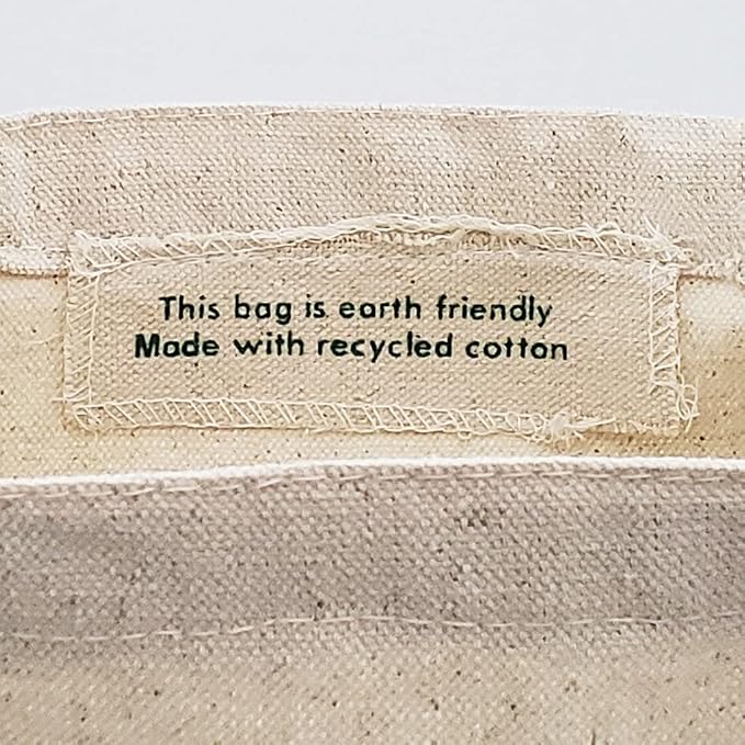TBF 12-Pack Large Economical Recycled Canvas Tote Bag, Sturdy Reusable Grocery Shopping Cloth Beach Bags, Great for DIY, Advertising, Promotion, Gift, Giveaways - Image 3