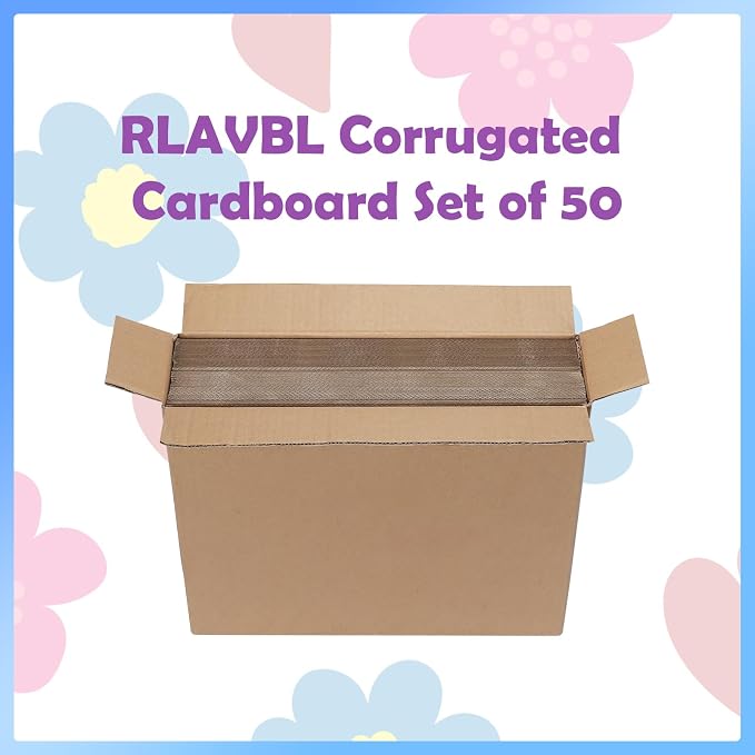 RLAVBL 50 Pack 11x14 Corrugated Cardboard Sheets, Flat Cardboard Inserts for Shipping, Mailing, Packing, DIY Crafts - Image 7