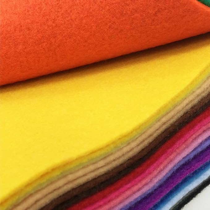 28pcs 12 x 12 inches (30cmx30cm) 1.4mm Thick Soft Felt Fabric Sheet Assorted Color Felt Pack DIY Craft Sewing Squares Nonwoven Patchwork - Image 6