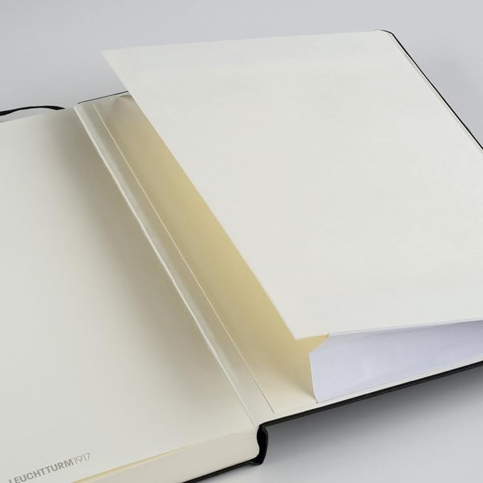 LEUCHTTURM1917 - Notebook Hardcover Medium A5-251 Numbered Pages for Writing and Journaling (Black, Dotted) | 251 numbered pages, thread binding, table of contents, folding pocket, 2 bookmarks - Image 5