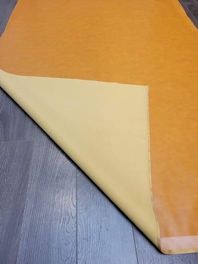 Caramel Light Tan Soft Faux Vegan PU Leather Sheet Fabric by the Yard Synthetic Pleather 0.9 mm Nappa 4 Yards (52 inch x 144 inch) Soft Upholstery (Caramel, 4 Yard (144"x54") - Image 8