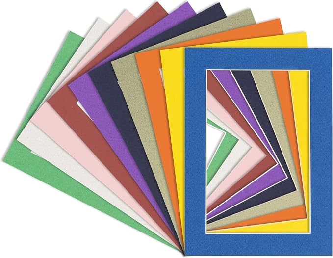 20x30 Mat for 24x36 Frame - Precut Mat Board Acid-Free Mixed Colors 20x30 Photo Matte For a 24x36 Picture Frame, Premium Matboard for Family Photos, Show Kits, Art, Picture Framing, Pack of 100 Mats - Image 2