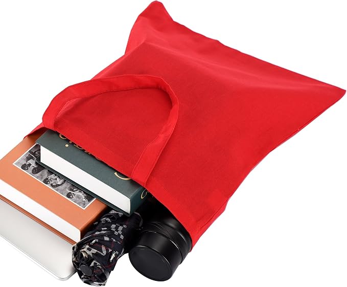 1 | 3 | 6 | 12 | 240 Pack 100% Cotton Tote Bags Bulk – Lightweight Promotional Totes for Events, Gifts, Craft - Image 2