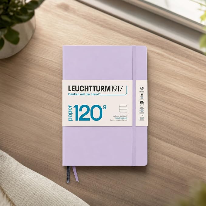 LEUCHTTURM1917 - 120G Special Edition - Medium A5 Ruled Hardcover Notebook (Lilac) - 203 Numbered Pages with 120gsm Paper - Image 3