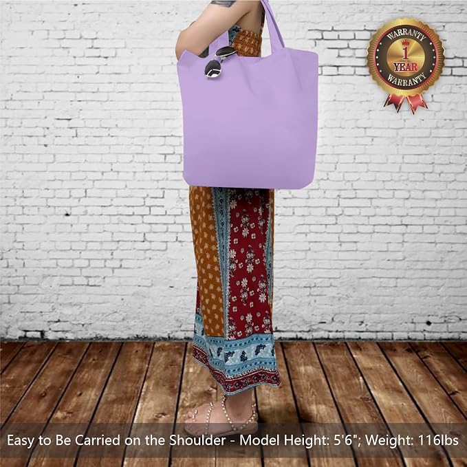 TOPDesign 3-Pack Super Strong Large 12oz Cotton Canvas Tote Bags, Reusable Grocery Shopping Cloth Bags, Fashionable Two-Tone Totes for Crafts, DIY Your Creative Designs - Image 2
