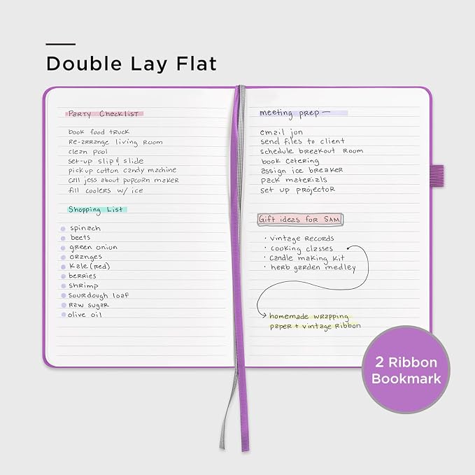 &And Per Se Lined Journal Notebook, 160 Pages, A5 5.7 x 8 inches College Ruled Thick Paper Notebook Journals for Writing, Hardcover Notebooks for Women Men Office School (1 Pack, Violet) - Image 3