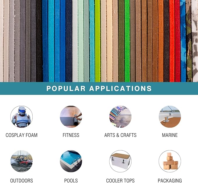 LotusFoam EVA Foam Sheet 3mm – 44"x 85" Craft Foam for Cosplay, Costumes & DIY, High Density 130 kg/m3, Heat Shapeable, Paintable, 35 Colors (Dark Grey) - Dark Grey - Image 5