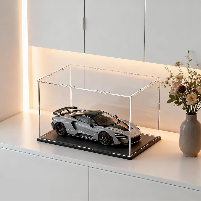 Display Case for Light Saber Swords, Long Acrylic Box for showcaseing Trophy, Moulded Figure, Dolls and Collectibles 14 (L) × 5 (W) × 5 (H) inch - Image 3