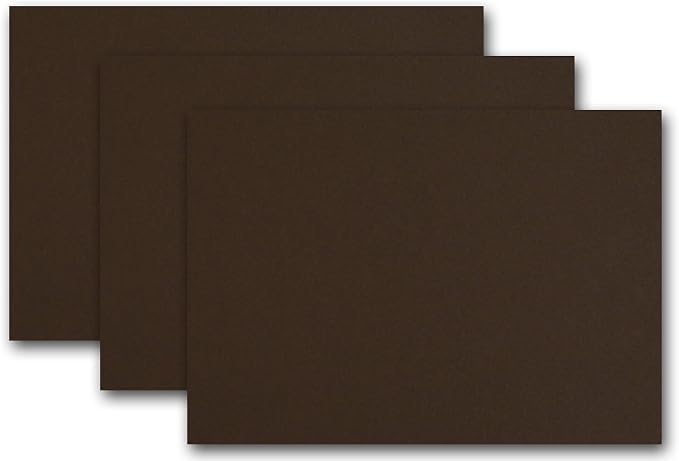 Premium Colored Blank 5x7 Card Stock (250, Hot Fudge) by CutCardStock