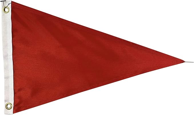 Set of 6 Blank Canada Red Nylon Pennant Flags - Size 5x8' - Proudly Made in the USA by GettysburgFlagWorks