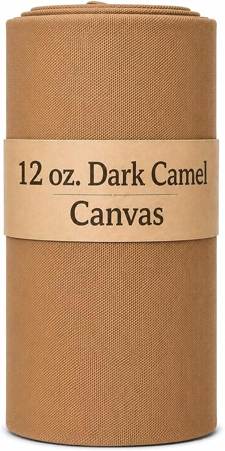 Sedona Designz Dark Camel Cotton Duck Canvas 12oz - 62" Wide Fabric by The Yard - Heavy Duty, Durable for Upholstery, Crafts, and Home Décor by SedonaDesignz