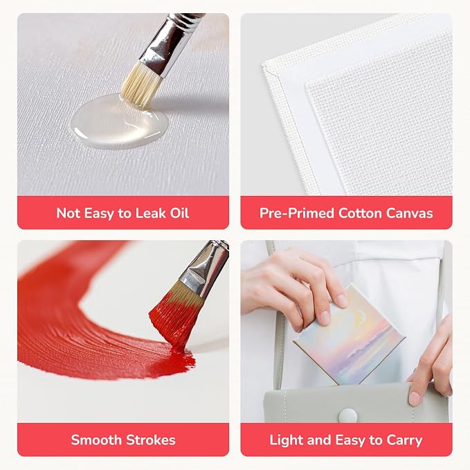 Canvas Boards for Painting 11x14 Inch 100 Pack, Blank Canvas Panels, 100% Cotton Art Supplies for Acrylics Oil Watercolor Tempera Paints - Image 4