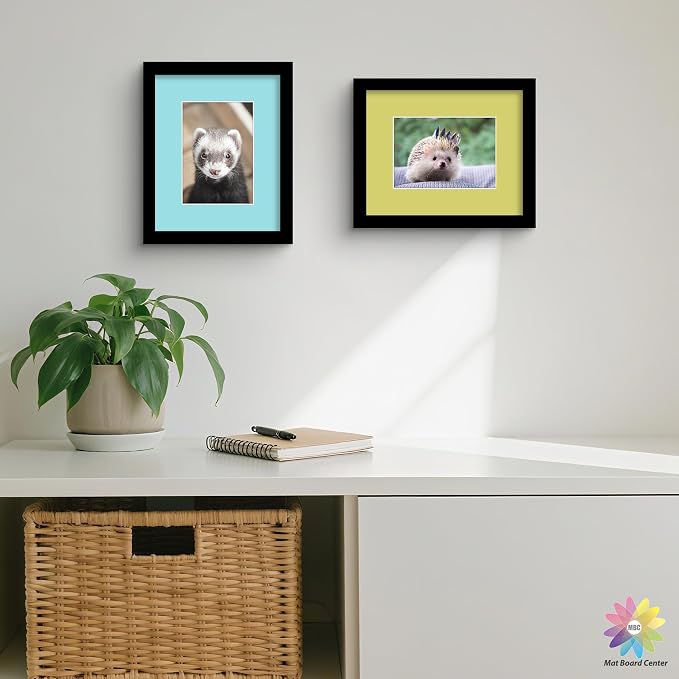 Mat Board Center 20 Pack 8x10 Picture Mat for 5x7 Photo Mixed Color | Fits 5x7, White Core, Acid Free, 4-Ply Thick, Photo, Art, Poster or Print Display - Image 8