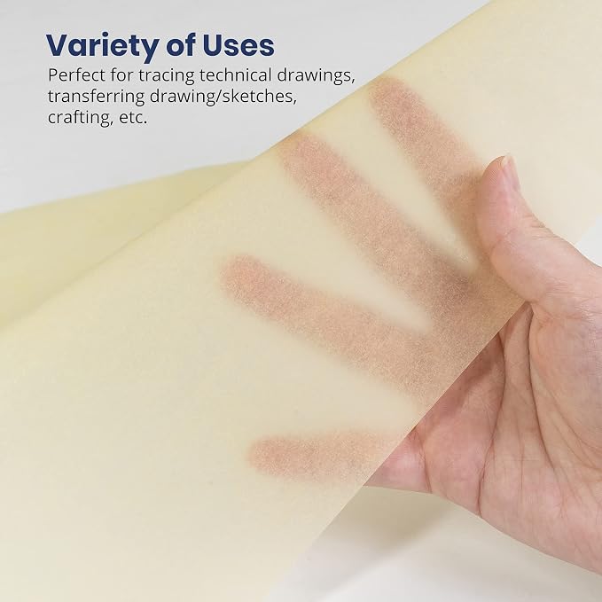 Pacific Arc Tracing Paper Roll, Yellow, 18 Inch x 50 Yard Roll - Image 4