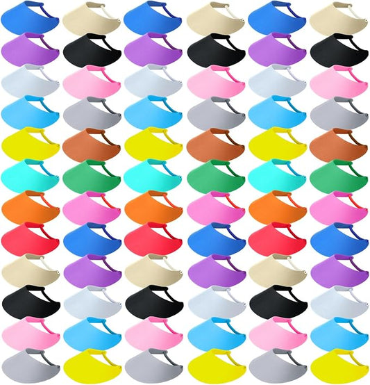 Yahenda Foam Visors for Kids Bulk with Coil Bands Craft Visors Colorful Sun Summer Hats Party Supplies for Boys Girls by Yahenda
