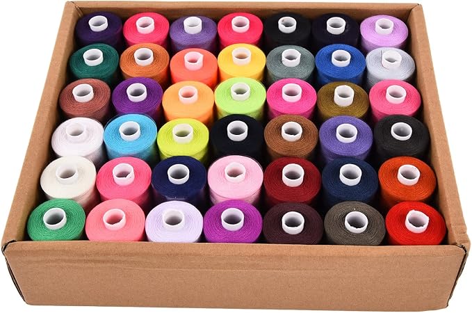 Haofy Sewing Threads Set Polyester 1000 Yards 42 Colors Spools Kit for Household DIY Embroidery and Sewing Machines with Strong Resilient Threads for Crafts and Garment Repair by Haofy