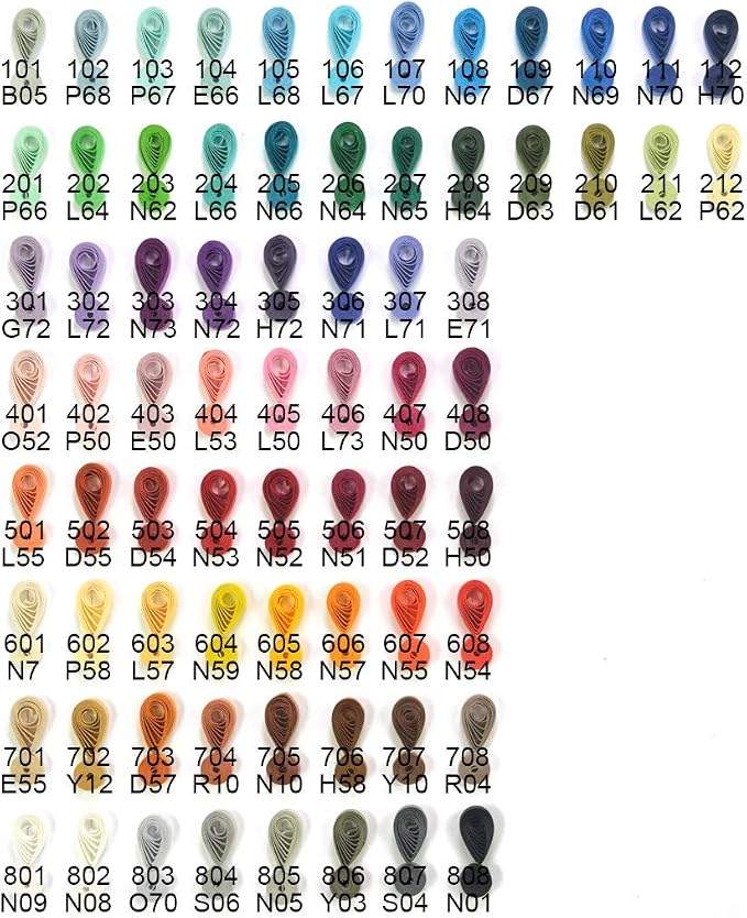 JUYA Quilling Strips Set 2880 Strips 72 Colors 1.5mm | Extensive 72-Color Palette, 116 GSM TANT Paper, 39cm (15.35in) x 1.5mm (0.06in), Consistent Color Quality, Resists Fading - Image 7
