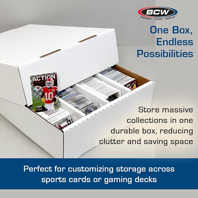 BCW 3200 Count Storage Box (Full Lid) - 10ct | Cardboard Box for Cards - Image 4