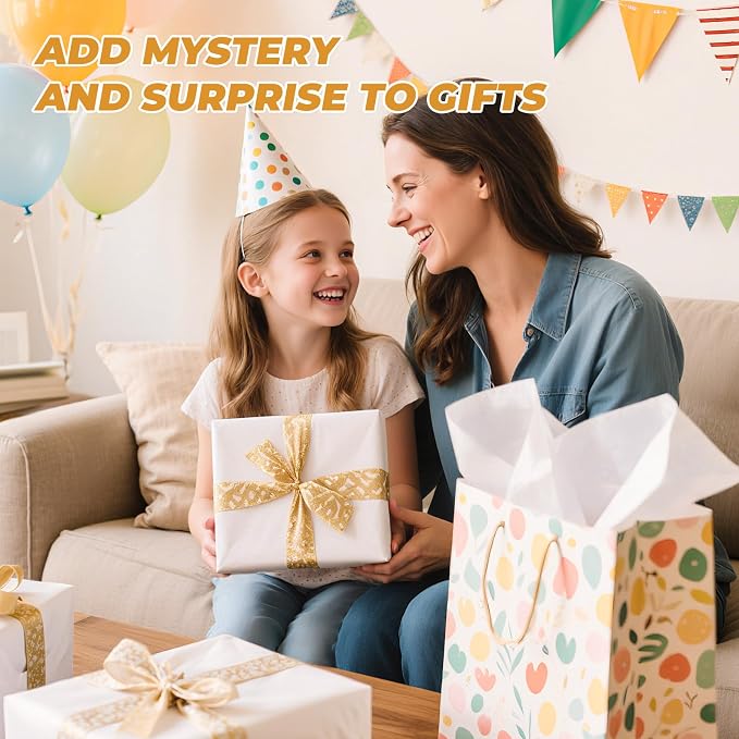 Simetufy 115 Sheets 20x30 White Tissue Paper for Gift Bags | Large Acid Free Tissue Paper Bulk for Packaging Wrapping, Clothing Storage Crafts Mother's Day Birthday Wedding Holiday - Image 6