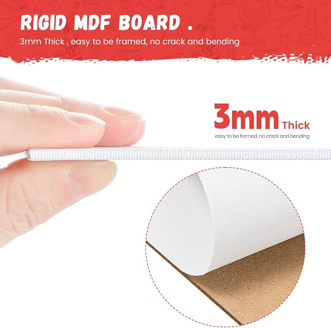 12 Pcs 12x16Inch Large Canvas Boards for Painting, Flat Art Panels | Gesso Primed Acid-Free 100% Cotton for Acrylic Oil Watercolor Tempera Paint - Image 5