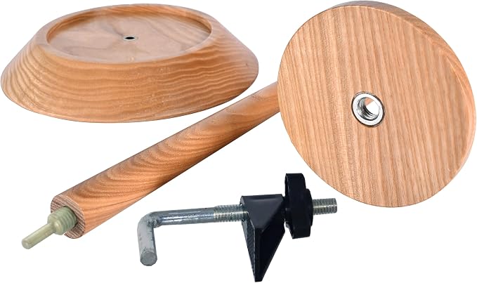 BARVA Yarn Holder 22 Lb Capacity w/Table Clamp for Chunky Yarn | Smooth Bearing Spinner & Big Rubber Anti Slip Pads for Stability | European Wood Crochet Accessories and Pro Tools for Fiber Crafts - Image 6