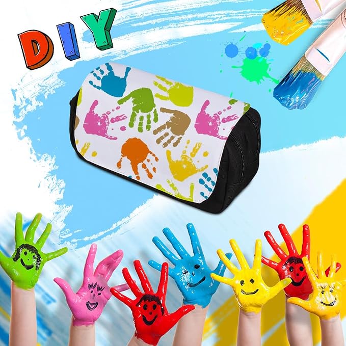 2 PCS Customizable Heat Transfer Blank Pencil Case Pen Bag Sublimation Printable Cosmetic Bag with Zipper DIY Custom Blank Makeup Bags Bulk Travel Toiletry Bag for Storage (Red) - Image 7