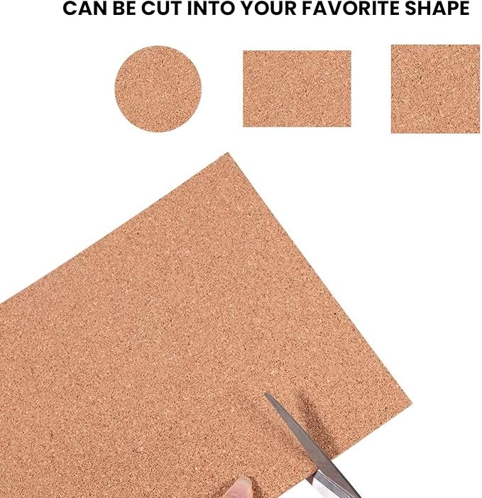 Flowe Cork Tiles, Self-Adhesive Backing for Coasters, Tiles, Wall Bulletin Boards, Natural, (3-3/4" x 3-3/4") (200) - Image 9