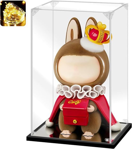 Acrylic Display Case, 9.8×7.8×15.8 Inch Clear Acrylic Display Box with Black Frame, Assemble Collectibles Display Case for Trophy, Action Figures, Dolls & Building Toys by Instnovny