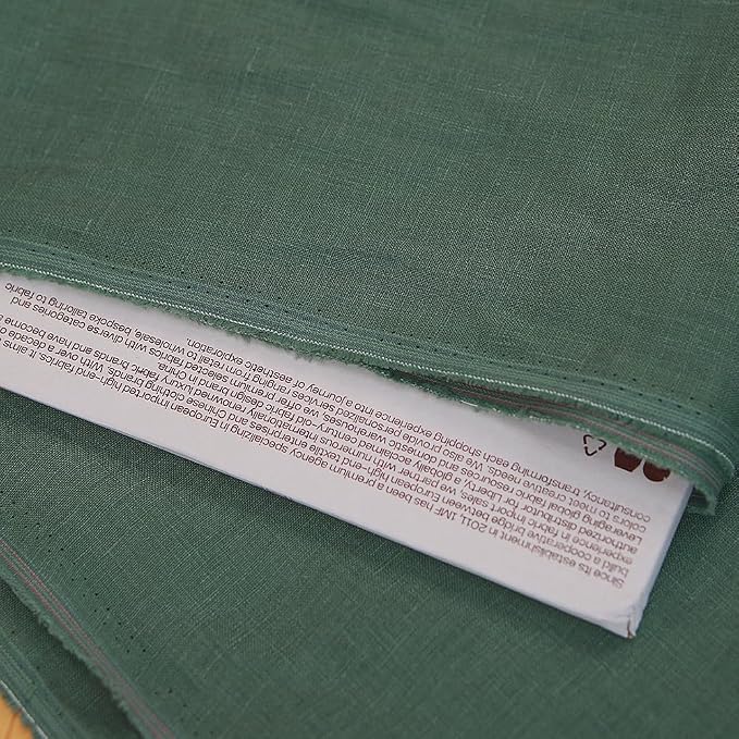 Japan Nature 100% Linen Fabric for Clothing, Home Decor, Pillow, Sofa, 55" Width, Craft by The Yard (Army Green, 5 Yard) - Image 9