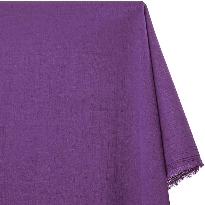 AK TRADING CO. 50" Wide 100% Cotton Island Breeze Gauze Fabric by The Yard – Lightweight, Breathable Material for Apparel, Crafts, Home Décor, Photoshoots, & DIY Projects (Purple, 1 Yard) - Image 2